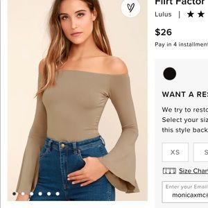 Off-the-Shoulder Top Bell Sleeve